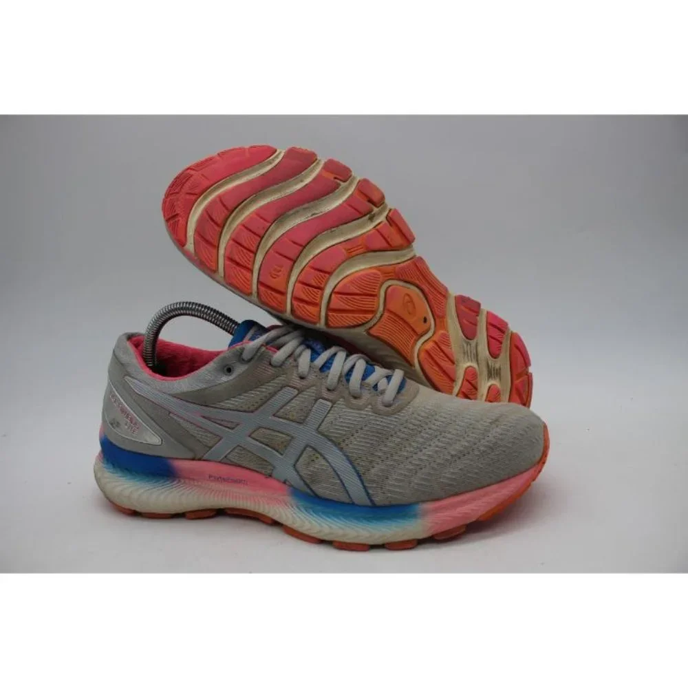 Asics Women's Size 10.5 Gel Nimbus Lite 1012A667 Grey Pink Running Shoes Lace Up